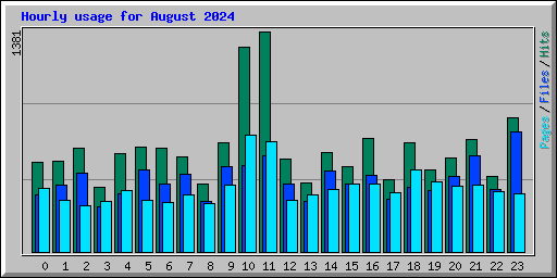 Hourly usage for August 2024