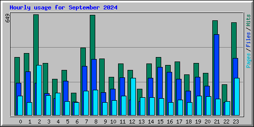 Hourly usage for September 2024