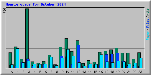 Hourly usage for October 2024