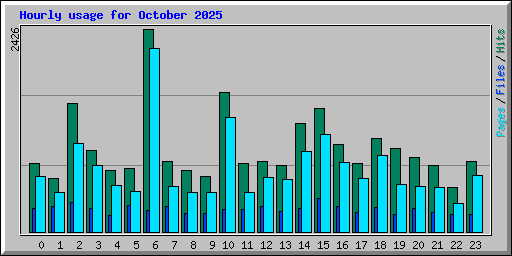 Hourly usage for October 2025