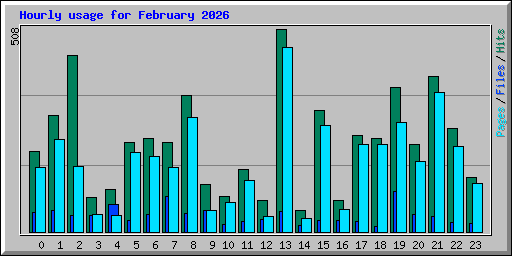 Hourly usage for February 2026