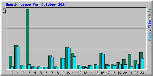 Hourly usage for October 2024