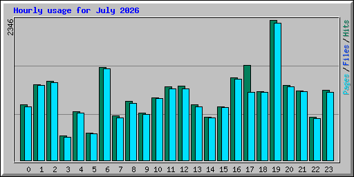 Hourly usage for July 2026