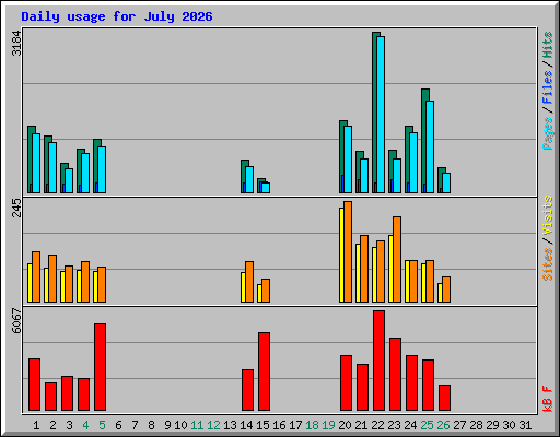 Daily usage for July 2026