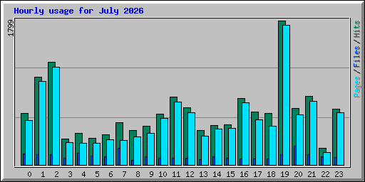 Hourly usage for July 2026