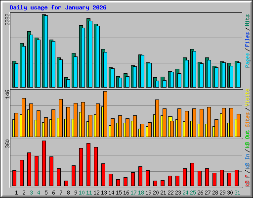 Daily usage for January 2026