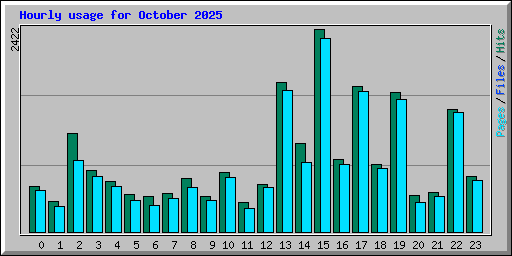 Hourly usage for October 2025